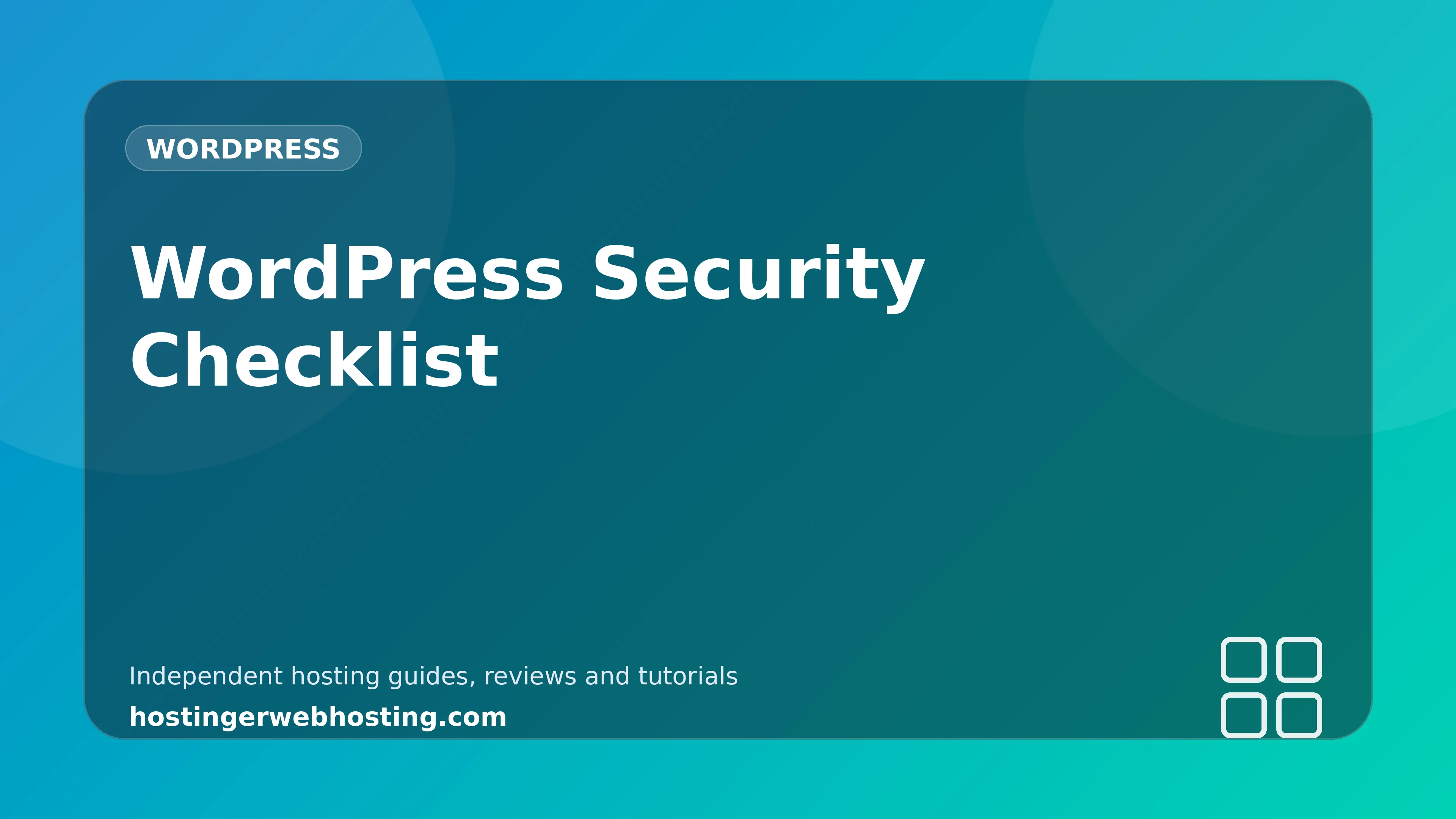WordPress Security Checklist